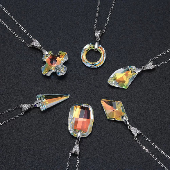 Wholesale Women's Silver Geometric Electroplated Simple Light Luxury Necklace