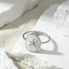 Wholesale Women's 925 Silver Geometric Electroplated Trendy Unique Oildrip Ring