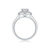 Wholesale Women's 925 Silver Geometric Fashion Ring Set With Diamonds