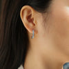 Wholesale Women's 925 Silver Geometric Firefly Light Earrings Set With Diamonds