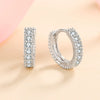 Wholesale Women's 925 Silver Geometric Inlaid Moissanite Earrings With Electroplating