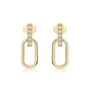 Wholesale Women's 925 Silver Geometric Inlaid Moissanite Fashion Earrings