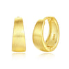Wholesale Women's 925 Silver Geometric Matte Flower Simple Wide Electroplated Earrings