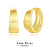Wholesale Women's 925 Silver Geometric Matte Flower Simple Wide Electroplated Earrings