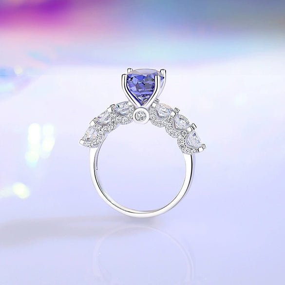 Wholesale Women's 925 Silver Geometric Minimalist Ring With Diamond Treatment