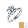 Wholesale Women's 925 Silver Geometric Moissanite Inlaid Open Ring