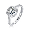Wholesale Women's 925 Silver Geometric Moissanite Inlaid Open Ring