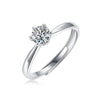 Wholesale Women's 925 Silver Geometric Moissanite Inlaid Open Ring