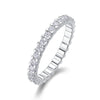 Wholesale Women's 925 Silver Geometric Moissanite Point Closed Ring With Electroplating