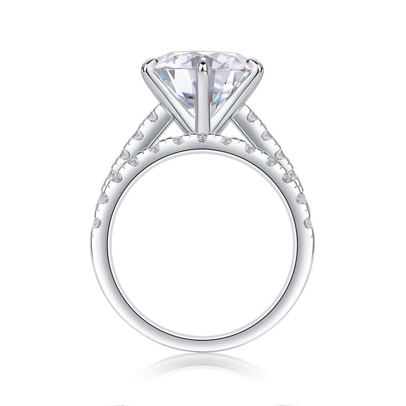 Wholesale Women's 925 Silver Geometric Moissanite Ring Fashion Light Luxury Style