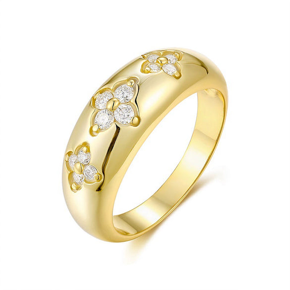 Wholesale Women's 925 Silver Geometric Moissanite Ring Set With Diamonds Fashion Style