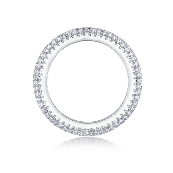 Wholesale Women's 925 Silver Geometric Moissanite Set Ring
