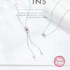 Wholesale Women's 925 Silver Geometric Niche Versatile Light Luxury Clavicle Chain Necklace With Electroplating