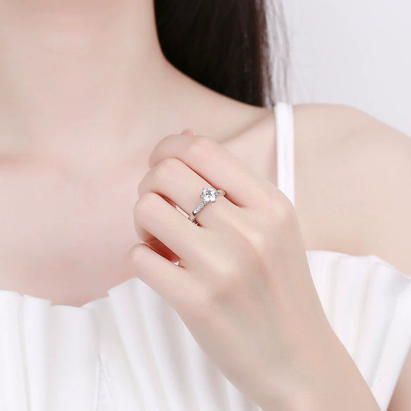 Wholesale Women's Silver Geometric Open Honeycomb Design Electroplated Bracelet And Ring