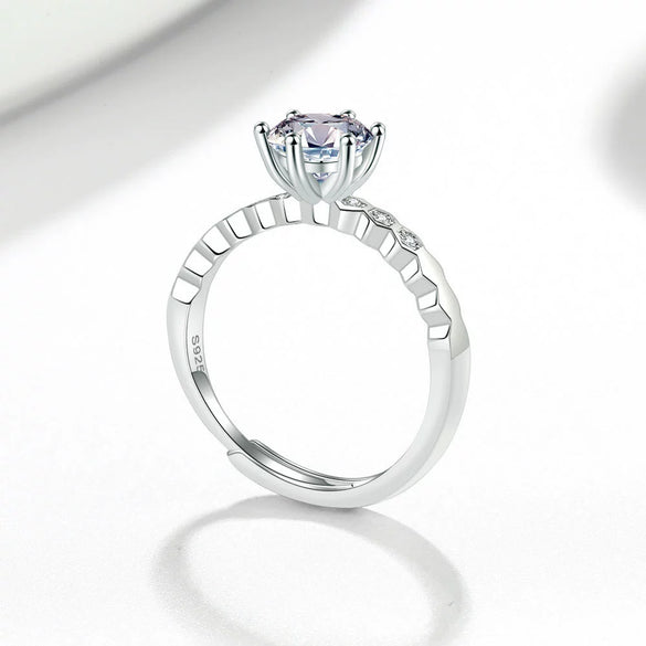 Wholesale Women's Silver Geometric Open Honeycomb Design Electroplated Bracelet And Ring