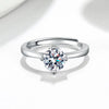 Wholesale Women's Silver Geometric Ring With Simulated Diamond And Electroplating Treatment