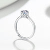 Wholesale Women's Silver Geometric Ring With Simulated Diamond And Electroplating Treatment