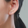 Wholesale Women's 925 Silver Geometric Seiko Triangle Zircon Earrings
