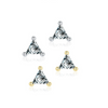 Wholesale Women's 925 Silver Geometric Seiko Triangle Zircon Earrings
