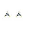 Wholesale Women's 925 Silver Geometric Seiko Triangle Zircon Earrings