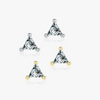 Wholesale Women's 925 Silver Geometric Seiko Triangle Zircon Earrings