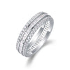 Wholesale Women's 925 Silver Geometric Style Moissanite Set Ring
