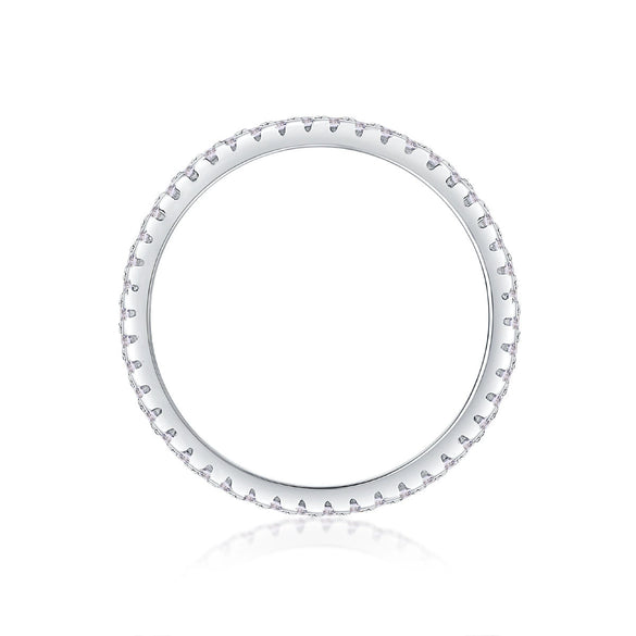 Wholesale Women's 925 Silver Geometric Style Moissanite Set Ring