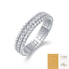 Wholesale Women's 925 Silver Geometric Style Ring Set With Diamonds
