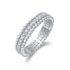 Wholesale Women's 925 Silver Geometric Style Ring Set With Diamonds