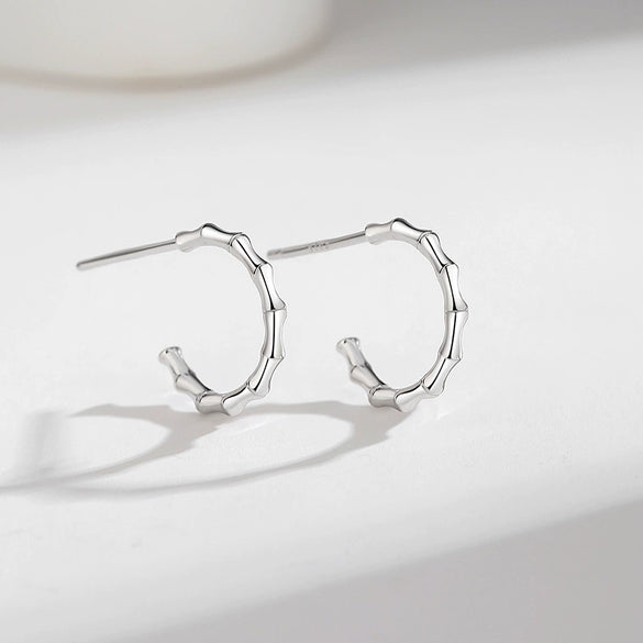 Wholesale Women's 925 Silver Geometric Ushape And Cshape Electroplated Earrings Light Luxury Niche Simple Design