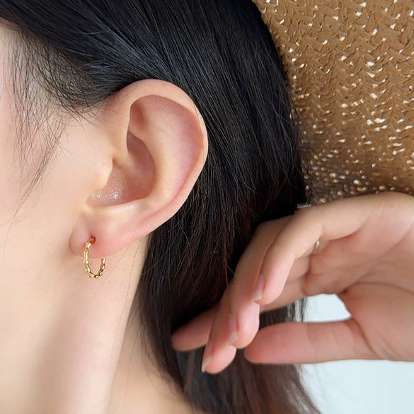 Wholesale Women's 925 Silver Geometric Ushape And Cshape Electroplated Earrings Light Luxury Niche Simple Design