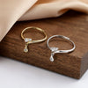 Wholesale Women's Silver Geometric Water Drop Zircon Open Ring Electroplated