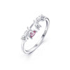 Wholesale Women's Silver Gold Plated Geometric Pattern Lovely Ring