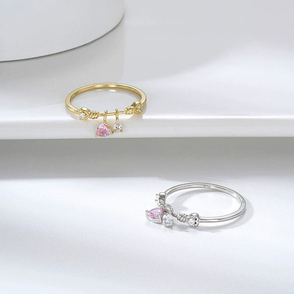 Wholesale Women's Silver Gold Plated Geometric Pattern Lovely Ring