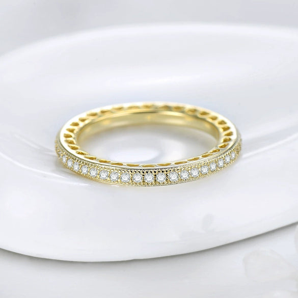 Wholesale Women's 925 Silver Heart Shape Inlaid Zircon Sweet Hollowout Lovely Ring