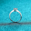 Wholesale Women's 925 Silver Heartshaped Moissanite Ring With Electroplating