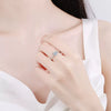 Wholesale Women's 925 Silver Heartshaped Moissanite Ring With Electroplating