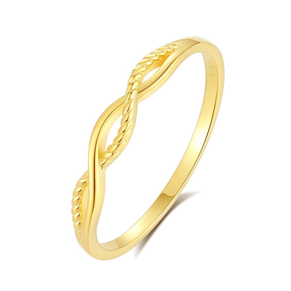 Wholesale Women's 925 Silver Irregular Geometric Style Electroplated Ring