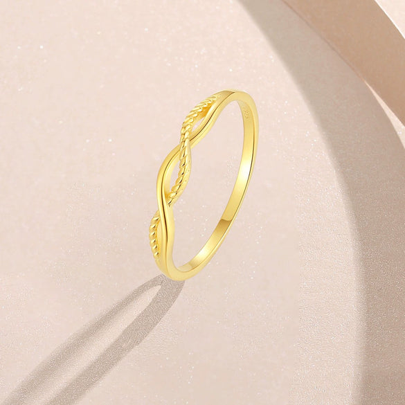 Wholesale Women's 925 Silver Irregular Geometric Style Electroplated Ring