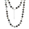 Wholesale Women's Silver Jewelry Geometric Light Luxury Minimalist Style Electroplated Necklace Bracelet Earrings With String Of Pearls Chain