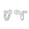 Wholesale Women's Silver Jewelry Geometric Light Luxury Minimalist Style Electroplated Necklace Bracelet Earrings With String Of Pearls Chain