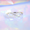 Wholesale Women's 925 Silver Jewelry Infinity Symbol Ring With Diamond And Letters Numbers Text Design