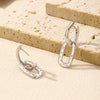 Wholesale Women's 925 Silver Light Luxury Geometric Star Diamond Earrings