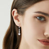 Wholesale Women's Silver 925 Long Tassel Earrings With Heart Pattern And Electroplating Moissanite Decorated