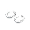 Wholesale Women's 925 Silver Moissanite Geometric Simple Style Round Earrings With Diamond Design