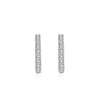 Wholesale Women's 925 Silver Moissanite Geometric Simple Style Round Earrings With Diamond Design