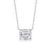 Wholesale Women's 925 Silver Moissanite Inlay Geometric Fashion Pendant Necklace Set With Cross Chain