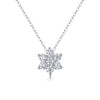 Wholesale Women's 925 Silver Moissanite Inlay Geometric Snowflake Necklace