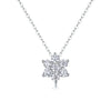 Wholesale Women's 925 Silver Moissanite Inlay Geometric Snowflake Necklace