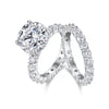 Wholesale Women's 925 Silver Moissanite Rhombus Inlay Fashion Geometric Ring